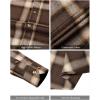 Alimens & Gentle Men’s Button Down Regular Fit Long Sleeve Plaid Flannel Casual Shirts(Brown Yellow Plaid)
