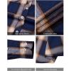 Alimens & Gentle Men’s Button Down Regular Fit Long Sleeve Plaid Flannel Casual Shirts(Dark Blue Grey)