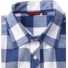 Alimens & Gentle Men’s Button Down Regular Fit Long Sleeve Plaid Flannel Casual Shirts(Dark Blue&beige)