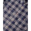 Alimens & Gentle Men’s Button Down Regular Fit Long Sleeve Plaid Flannel Casual Shirts(Grey Navy Plaid)