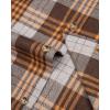 Alimens & Gentle Men’s Button Down Regular Fit Long Sleeve Plaid Flannel Casual Shirts(Light Brown Yelaid)