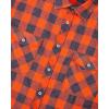 Alimens & Gentle Men’s Button Down Regular Fit Long Sleeve Plaid Flannel Casual Shirts(Orange Grey)