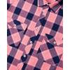 Alimens & Gentle Men’s Button Down Regular Fit Long Sleeve Plaid Flannel Casual Shirts(Pink Navy Plaid)