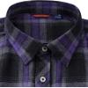 Alimens & Gentle Men’s Button Down Regular Fit Long Sleeve Plaid Flannel Casual Shirts(Purple Grey Black)