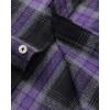 Alimens & Gentle Men’s Button Down Regular Fit Long Sleeve Plaid Flannel Casual Shirts(Purple Grey Black)