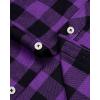 Alimens & Gentle Men’s Button Down Regular Fit Long Sleeve Plaid Flannel Casual Shirts(Purple Plaid)