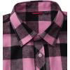 Alimens & Gentle Men’s Button Down Regular Fit Long Sleeve Plaid Flannel Casual Shirts(Rosy&black)