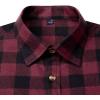 Alimens & Gentle Men’s Button Down Regular Fit Long Sleeve Plaid Flannel Casual Shirts(Wine Red Plaid)