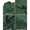 Alimens & Gentle Men’s Cuban Guayabera Shirts Cotton Linen Short Sleeve Button Down Shirts Casual Summer Beach Camp Shirt(Dark Green)
