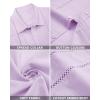 Alimens & Gentle Men’s Cuban Guayabera Shirts Cotton Linen Short Sleeve Button Down Shirts Casual Summer Beach Camp Shirt(Light Purple)