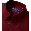 Alimens & Gentle Men’s Dress Shirt Regular Fit Stretch Stain Shield Long Sleeve Solid Business Wedding Button Down Shirts(Burgundy / Red)