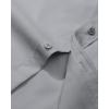 Alimens & Gentle Men’s Dress Shirt Regular Fit Stretch Stain Shield Long Sleeve Solid Business Wedding Button Down Shirts(Grey)