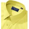Alimens & Gentle Men’s Dress Shirt Regular Fit Stretch Stain Shield Long Sleeve Solid Business Wedding Button Down Shirts(Lemon Yellow)