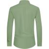 Alimens & Gentle Men’s Dress Shirt Regular Fit Stretch Stain Shield Long Sleeve Solid Business Wedding Button Down Shirts(Light / Green)