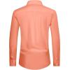 Alimens & Gentle Men’s Dress Shirt Regular Fit Stretch Stain Shield Long Sleeve Solid Business Wedding Button Down Shirts(Light / Orange)