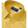 Alimens & Gentle Men’s Dress Shirt Regular Fit Stretch Stain Shield Long Sleeve Solid Business Wedding Button Down Shirts(Mustard Yellow)