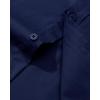 Alimens & Gentle Men’s Dress Shirt Regular Fit Stretch Stain Shield Long Sleeve Solid Business Wedding Button Down Shirts(Navy / Blue)