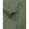 Alimens & Gentle Men’s Dress Shirt Regular Fit Stretch Stain Shield Long Sleeve Solid Business Wedding Button Down Shirts(Olive Green)