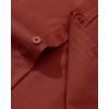 Alimens & Gentle Men’s Dress Shirt Regular Fit Stretch Stain Shield Long Sleeve Solid Business Wedding Button Down Shirts(Persimmon Red)