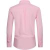 Alimens & Gentle Men’s Dress Shirt Regular Fit Stretch Stain Shield Long Sleeve Solid Business Wedding Button Down Shirts(Pink)