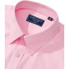 Alimens & Gentle Men’s Dress Shirt Regular Fit Stretch Stain Shield Long Sleeve Solid Business Wedding Button Down Shirts(Pink)