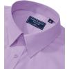 Alimens & Gentle Men’s Dress Shirt Regular Fit Stretch Stain Shield Long Sleeve Solid Business Wedding Button Down Shirts(Pink Purple)