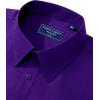 Alimens & Gentle Men’s Dress Shirt Regular Fit Stretch Stain Shield Long Sleeve Solid Business Wedding Button Down Shirts(Purple)