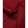 Alimens & Gentle Men’s Dress Shirt Regular Fit Stretch Stain Shield Long Sleeve Solid Business Wedding Button Down Shirts(Red)