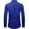 Alimens & Gentle Men’s Dress Shirt Regular Fit Stretch Stain Shield Long Sleeve Solid Business Wedding Button Down Shirts(Sapphire Blue)