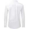 Alimens & Gentle Men’s Dress Shirt Regular Fit Stretch Stain Shield Long Sleeve Solid Business Wedding Button Down Shirts(White)