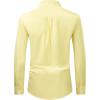 Alimens & Gentle Men’s Dress Shirt Regular Fit Stretch Stain Shield Long Sleeve Solid Business Wedding Button Down Shirts(Yellow)