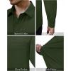 Alimens & Gentle Mens Dress Shirts 4-Way Stretch Long Sleeve Collared Casual Solid Wedding Dating Button Down Shirt(Army Green)