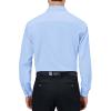 Alimens & Gentle Mens Dress Shirts 4-Way Stretch Long Sleeve Collared Casual Solid Wedding Dating Button Down Shirt(Blue)