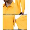 Alimens & Gentle Mens Dress Shirts 4-Way Stretch Long Sleeve Collared Casual Solid Wedding Dating Button Down Shirt(Bright Yellow)