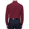 Alimens & Gentle Mens Dress Shirts 4-Way Stretch Long Sleeve Collared Casual Solid Wedding Dating Button Down Shirt(Burgundy)