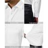 Alimens & Gentle Mens Dress Shirts 4-Way Stretch Long Sleeve Collared Casual Solid Wedding Dating Button Down Shirt(Ivory)