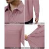 Alimens & Gentle Mens Dress Shirts 4-Way Stretch Long Sleeve Collared Casual Solid Wedding Dating Button Down Shirt(Mauve)