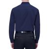 Alimens & Gentle Mens Dress Shirts 4-Way Stretch Long Sleeve Collared Casual Solid Wedding Dating Button Down Shirt(Navy Blue)