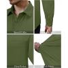 Alimens & Gentle Mens Dress Shirts 4-Way Stretch Long Sleeve Collared Casual Solid Wedding Dating Button Down Shirt(Olive Green)