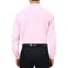 Alimens & Gentle Mens Dress Shirts 4-Way Stretch Long Sleeve Collared Casual Solid Wedding Dating Button Down Shirt(Pink)