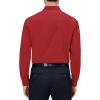 Alimens & Gentle Mens Dress Shirts 4-Way Stretch Long Sleeve Collared Casual Solid Wedding Dating Button Down Shirt(Red)