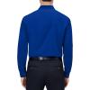 Alimens & Gentle Mens Dress Shirts 4-Way Stretch Long Sleeve Collared Casual Solid Wedding Dating Button Down Shirt(Royal Blue)