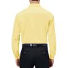 Alimens & Gentle Mens Dress Shirts 4-Way Stretch Long Sleeve Collared Casual Solid Wedding Dating Button Down Shirt(Yellow)