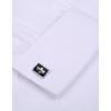 Alimens & Gentle Men’s Dress Shirts French Cuff Long Sleeve Regular Fit Formal Tuxedo Cufflinks Shirt(White)
