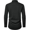 Alimens & Gentle Men’s Dress Shirts Long Sleeve Stretch Wrinkle Free Business Casual Button Down Shirt(Black)