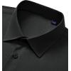 Alimens & Gentle Men’s Dress Shirts Long Sleeve Stretch Wrinkle Free Business Casual Button Down Shirt(Black)