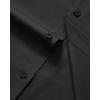Alimens & Gentle Men’s Dress Shirts Long Sleeve Stretch Wrinkle Free Business Casual Button Down Shirt(Black)