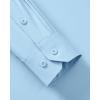 Alimens & Gentle Men’s Dress Shirts Long Sleeve Stretch Wrinkle Free Business Casual Button Down Shirt(Blue)