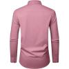 Alimens & Gentle Men’s Dress Shirts Long Sleeve Stretch Wrinkle Free Business Casual Button Down Shirt(Dusty Pink)