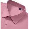 Alimens & Gentle Men’s Dress Shirts Long Sleeve Stretch Wrinkle Free Business Casual Button Down Shirt(Dusty Pink)